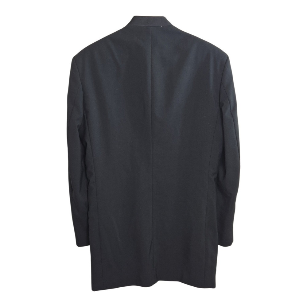 Jean Yves Paris Pour L Homme Black Mandarin Collar Tuxedo Jacket Mens 42R Wool - Picture 2 of 6